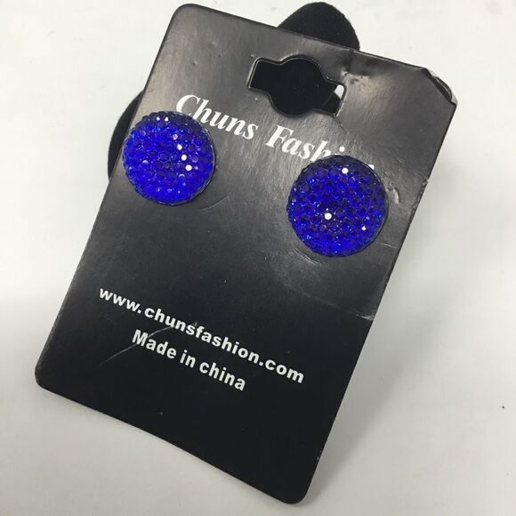 Textured Gem Cluster Stud Earrings (H15) - Picture 1 of 4